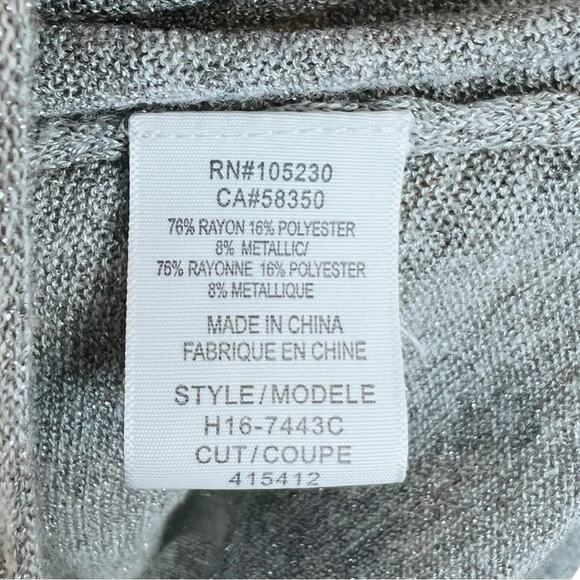 Joie Tambrel Asymmetrical Hem Sweater Silver M - Picture 10 of 13